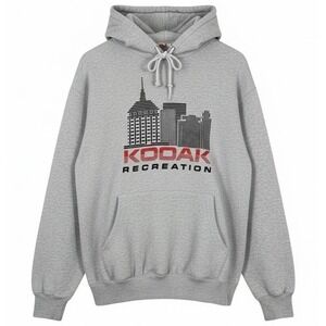 Vintage 90s/y2k Kodak Recreation Heavyweight Hoodie Large Gray Photography